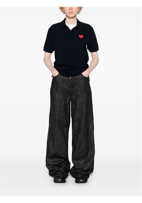red emblem knid polo man navy COMME DES GARÇONS PLAY | AX-T006-0512